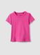 Girls&rsquo; pink stretch cotton T-shirt, regular fit_0