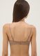 Brown triangle bra with removable padding in stretch fabric_2