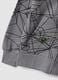 Grey cotton-blend hooded zip sweatshirt with spiderweb print_2