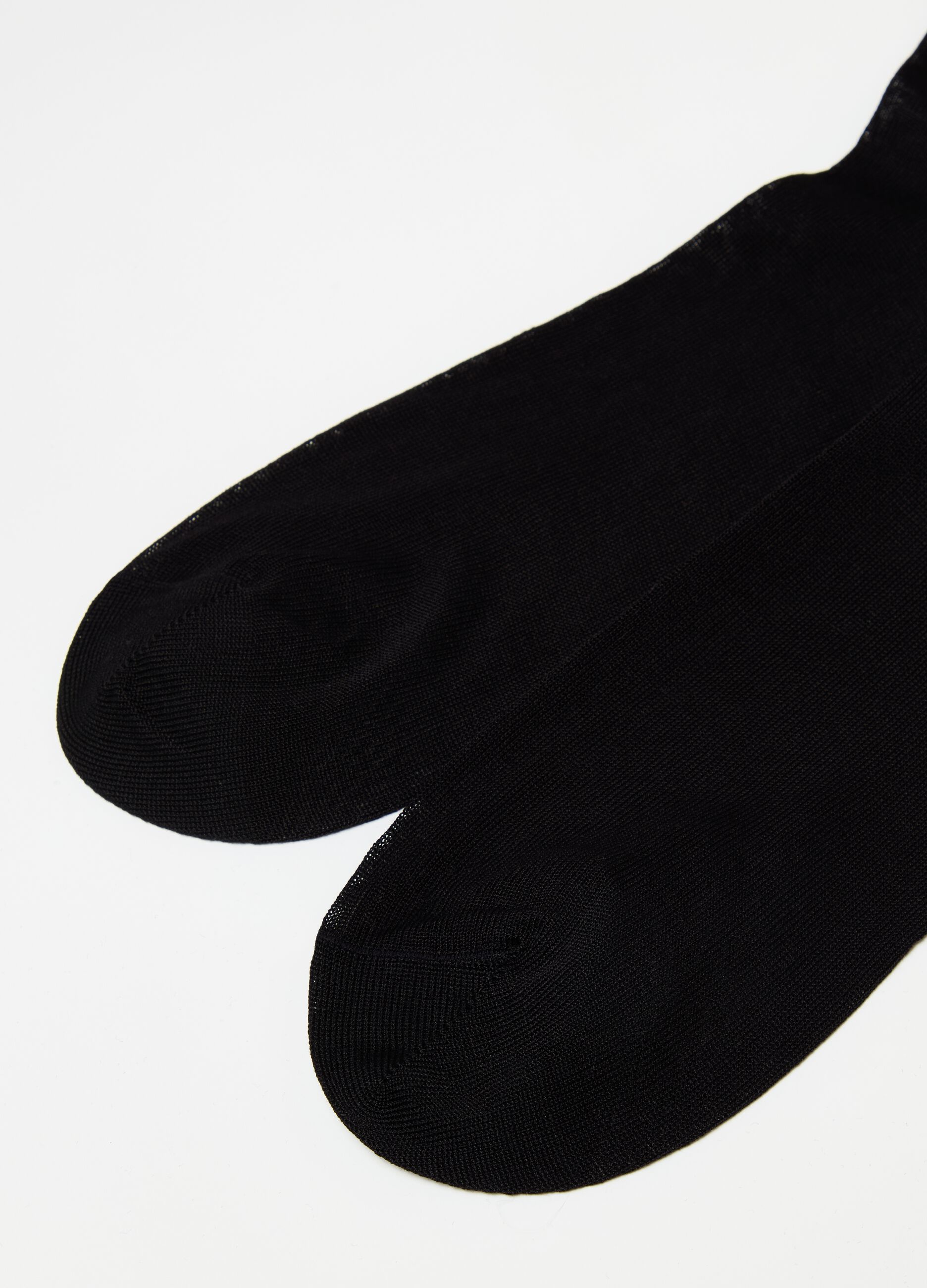 Three-pair pack short socks in plain-knit cotton