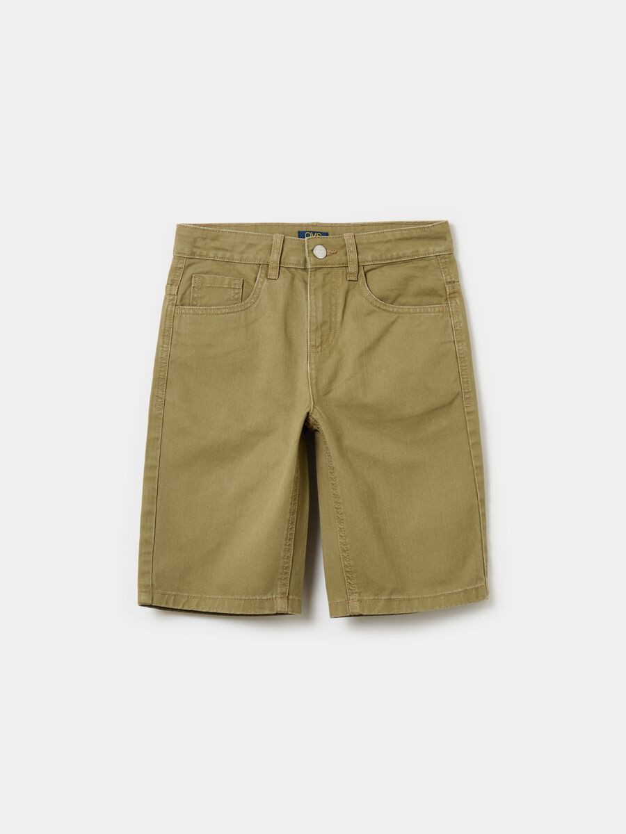 Cotton Bermuda shorts with five pockets_0