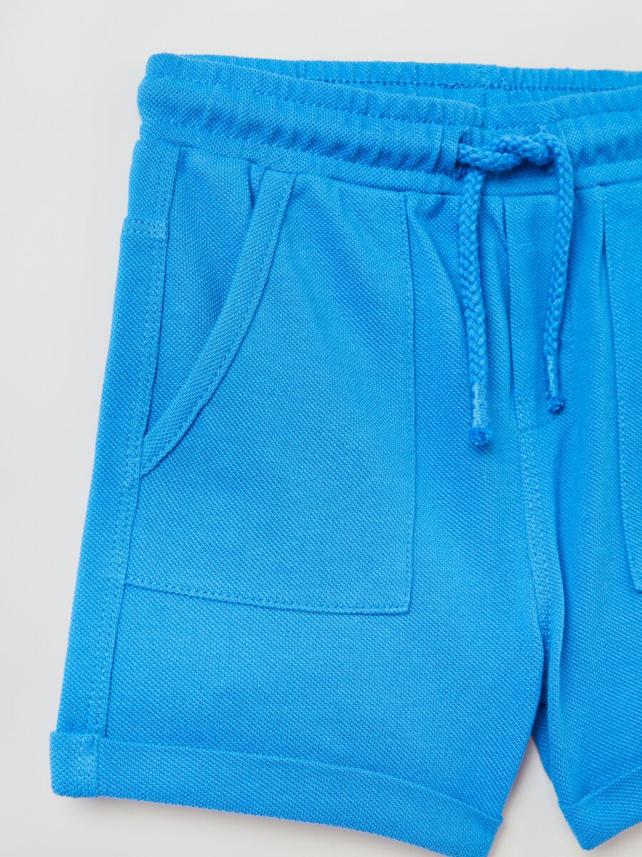 Shorts in piquet con coulisse_2
