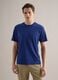 Blaue T-Shirt aus reiner Baumwolle mit Rundhals und entspannter Passform_0