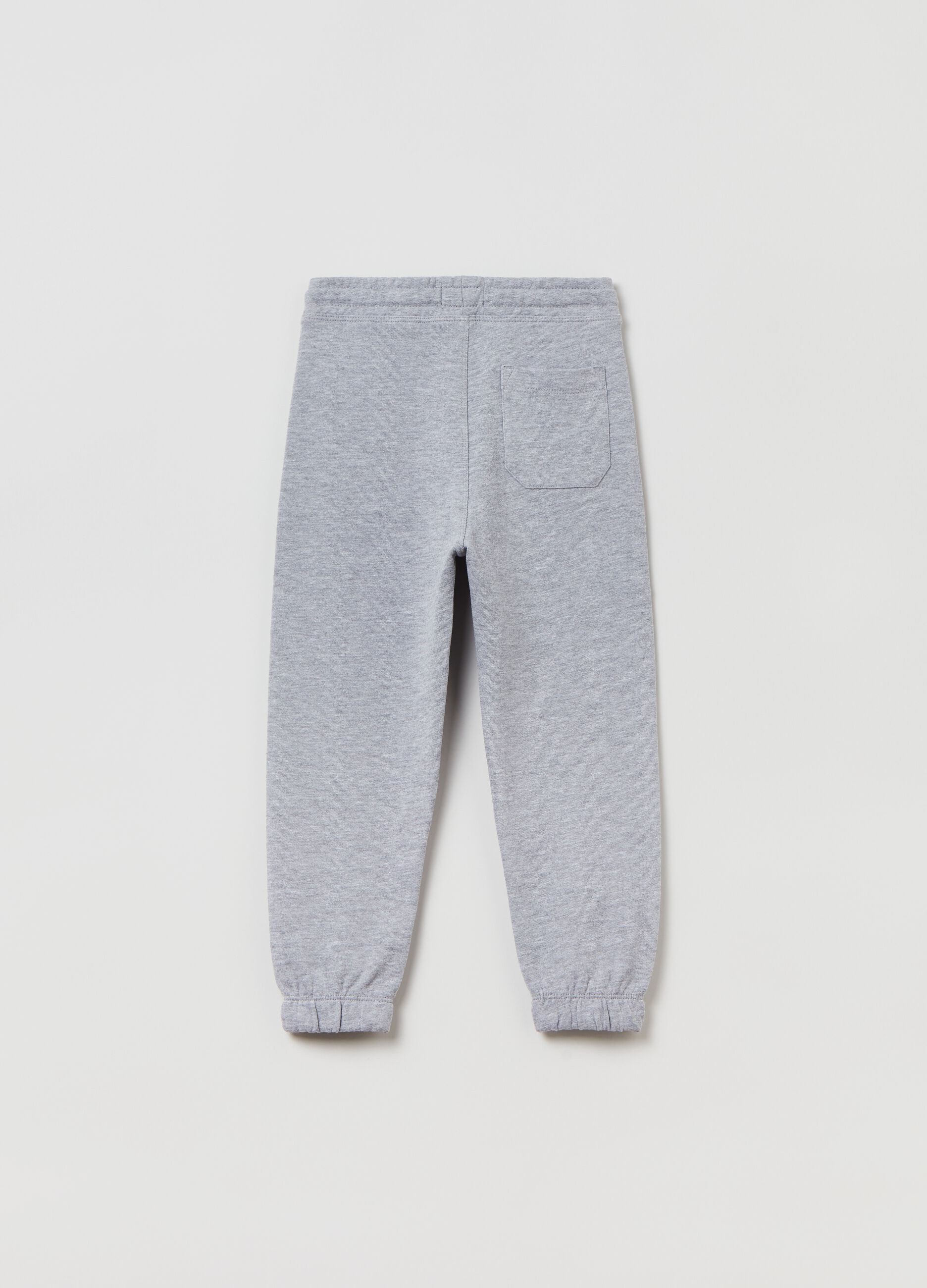Cotton and viscose joggers with pocket