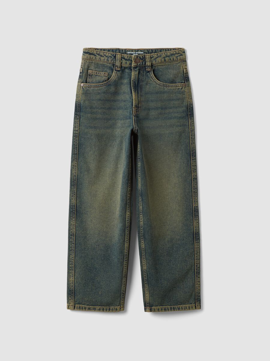Blaue Skater-Fit-Jeans aus reiner Baumwolle_3