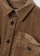Brown pure cotton ribbed over-fit shacket_1