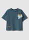 Blue pure cotton t-shirt with pocket for child_0