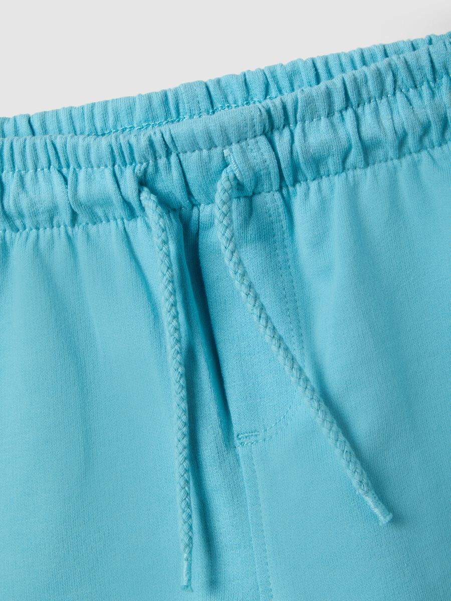 Blue pure cotton regular fit shorts for boy_2