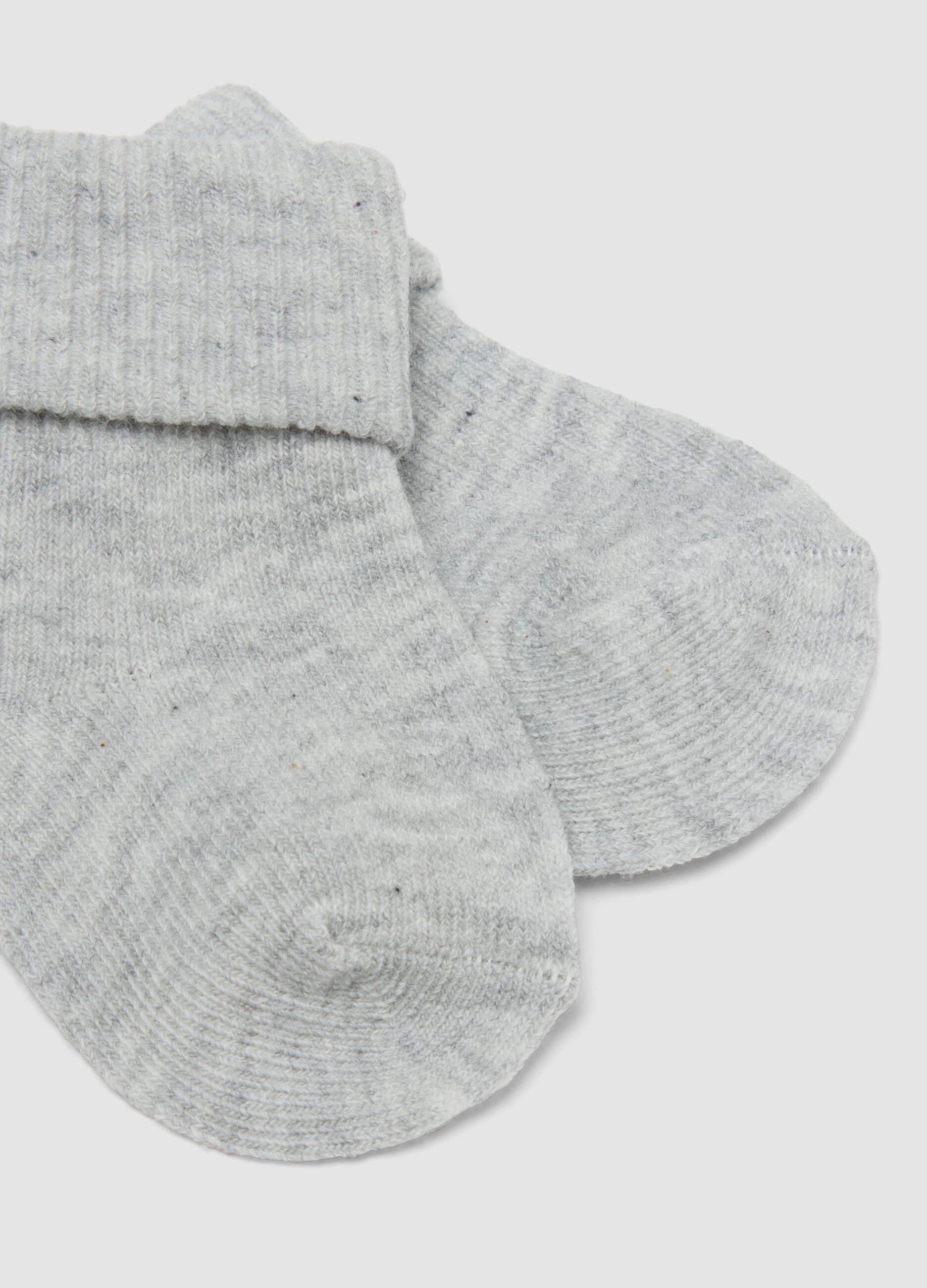 3-pack of multicolour organic cotton-blend short socks for babies