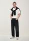 Black cotton denim wide-leg jeans_0