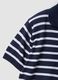 Blue striped pure cotton polo shirt_3
