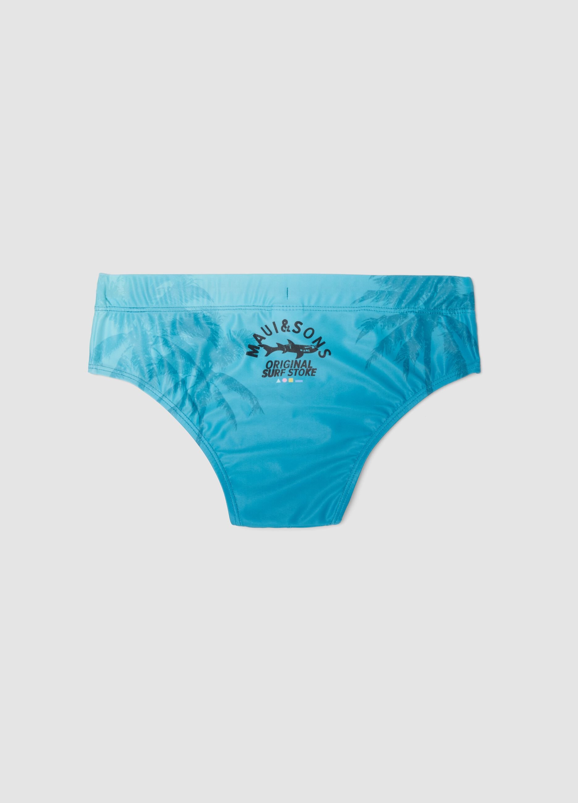 Blue stretch swim briefs