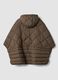 Braune, wattierte Oversize-Jacke mit Kapuze und Rei&szlig;verschluss_2