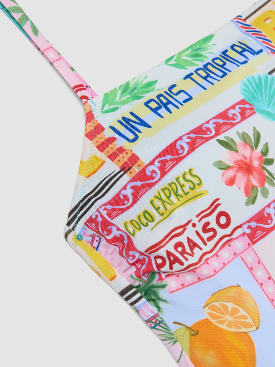 Maillot de bain une pi&egrave;ce multicolore en tissu stretch_5