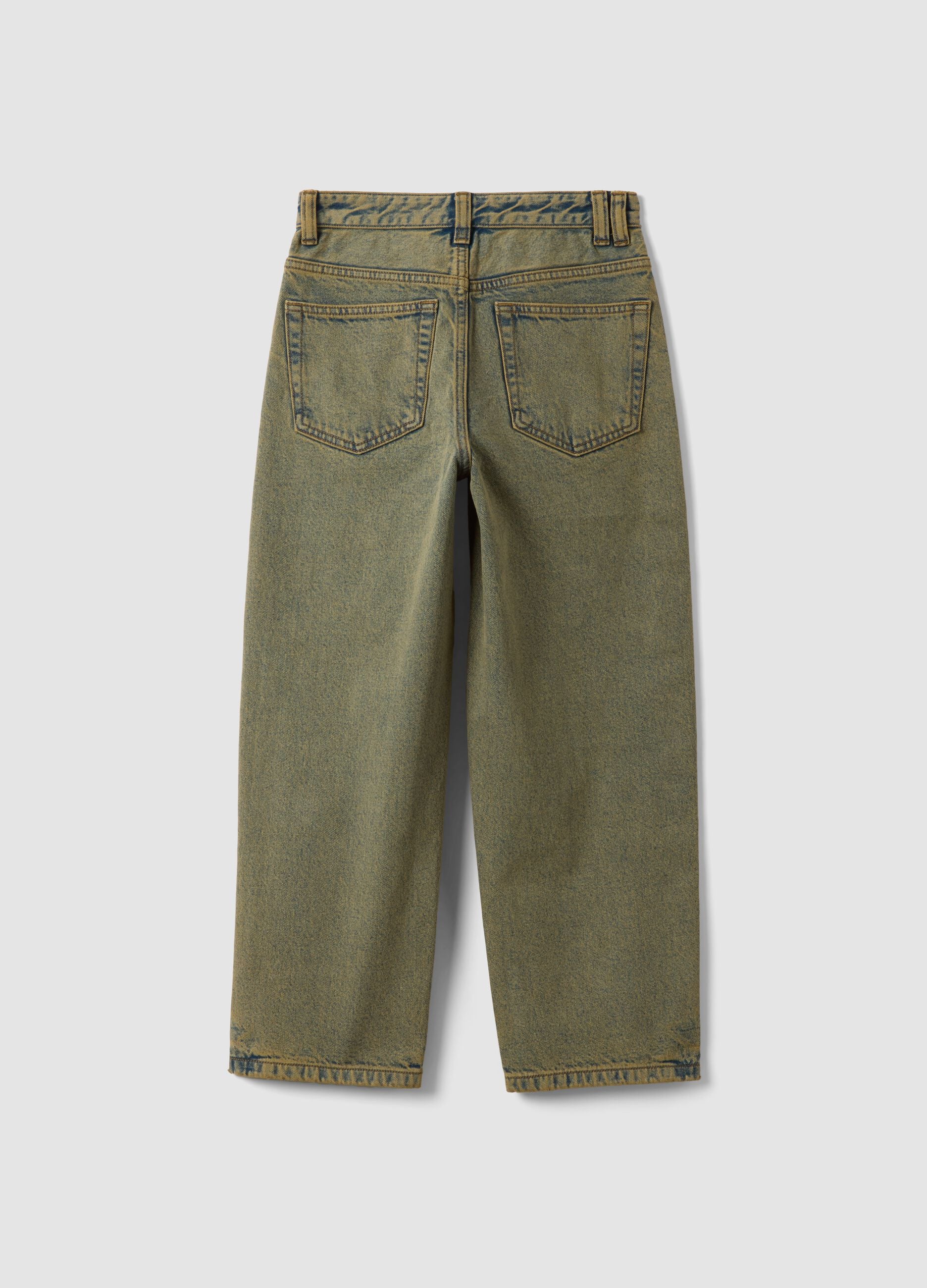 Pure cotton denim jeans, skater fit