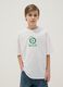 Camiseta branca infantil oversized de algod&atilde;o puro com log&oacute;tipo Boston Celtics_0