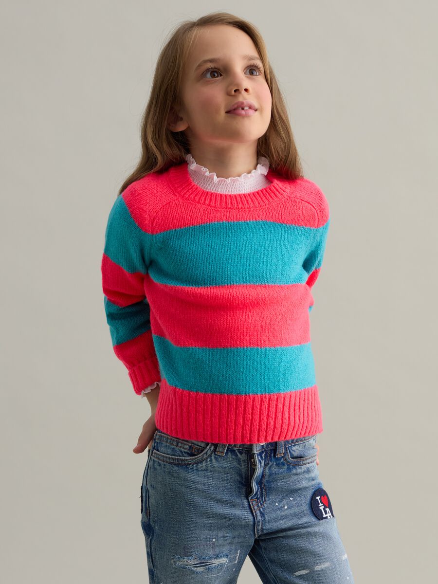 Pullover with striped pattern_0