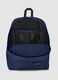 Zaino blu con tasca frontale e spallacci regolabili_3