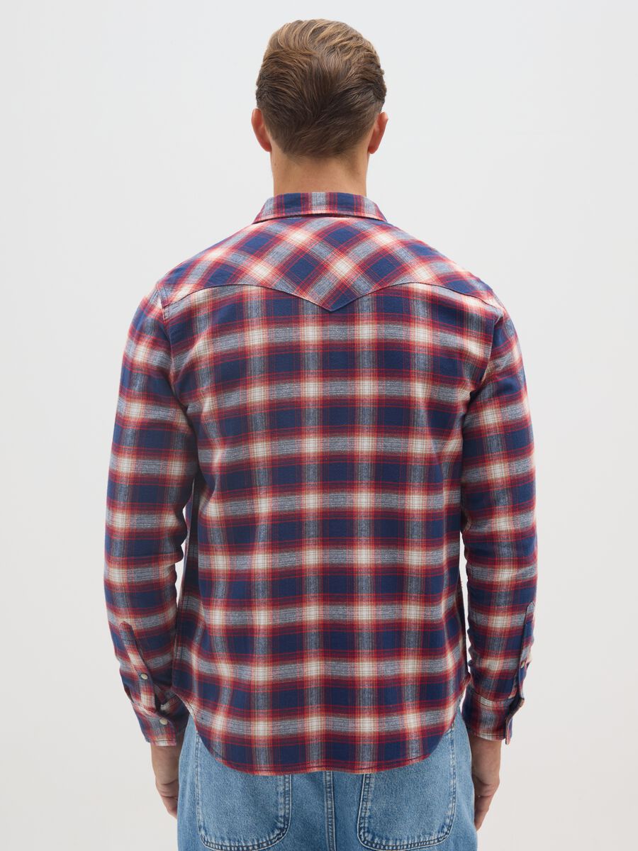 Regular fit checked pure cotton shirt_2