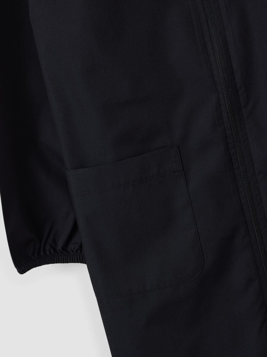 Black girls&rsquo; school smock with kitten embroidery and white collar_3