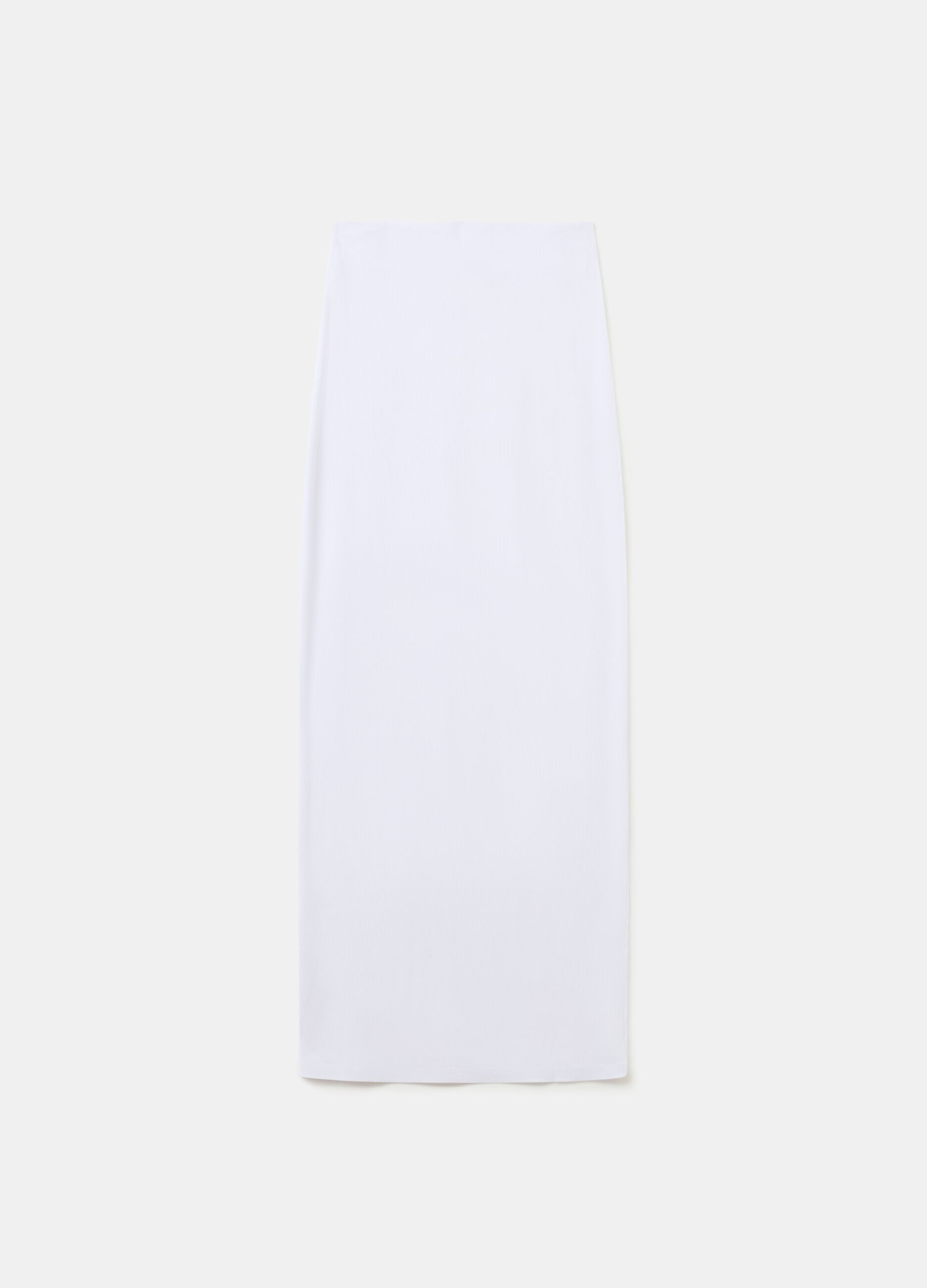 Long Pencil Skirt White
