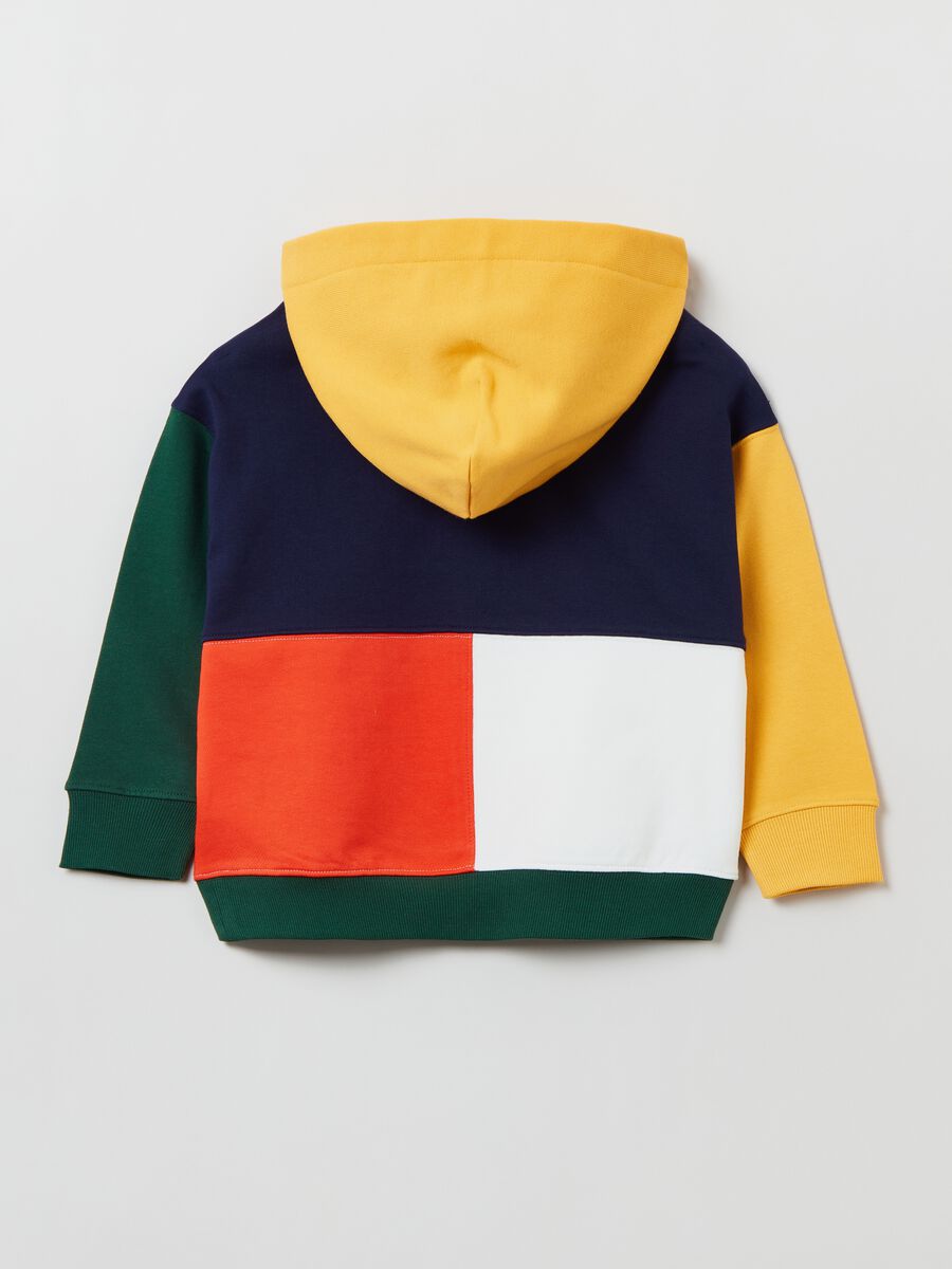 Colourblock cotton sweatshirt with hood_4