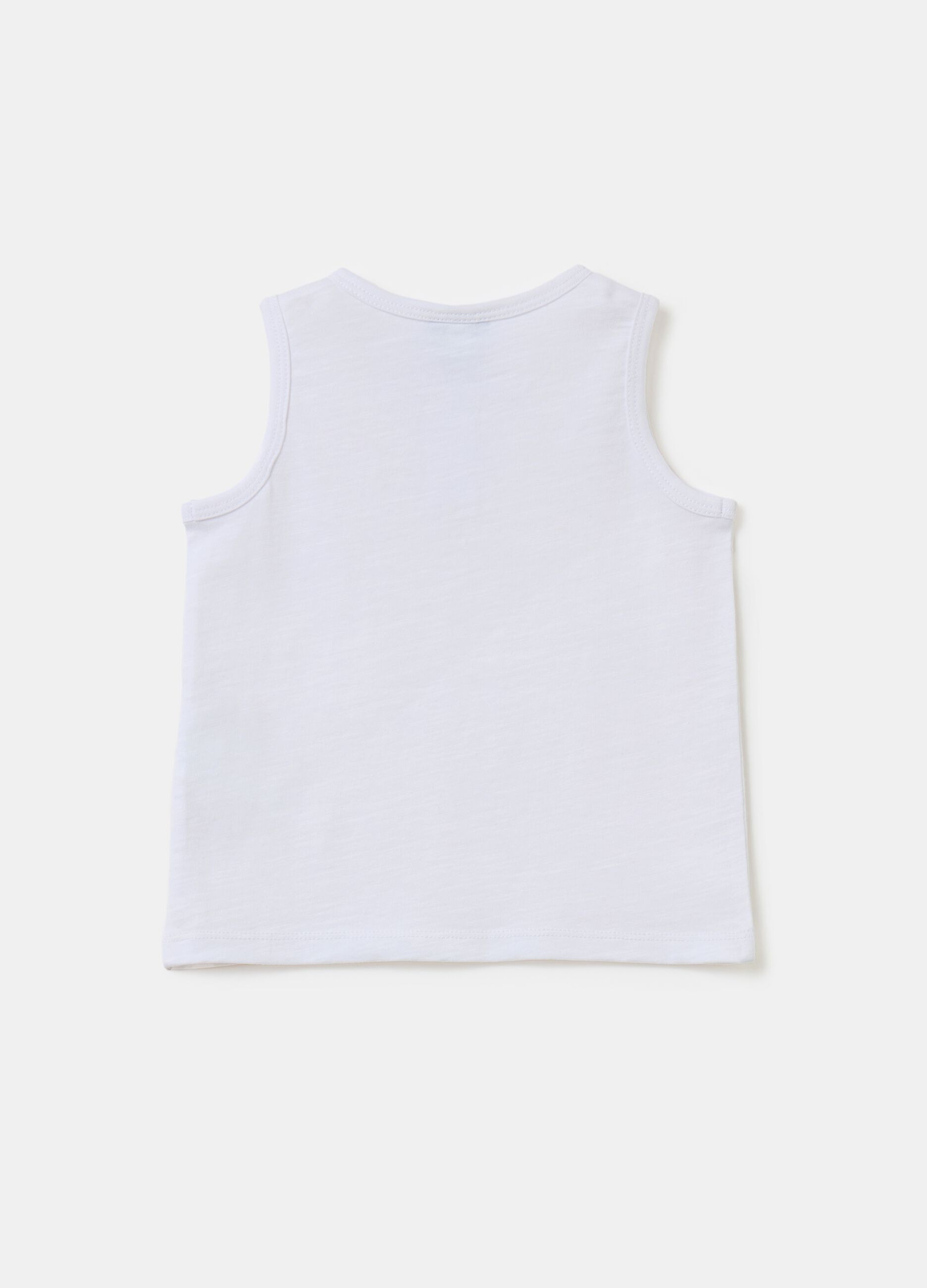 Camiseta de tirantes de algodón con estampado