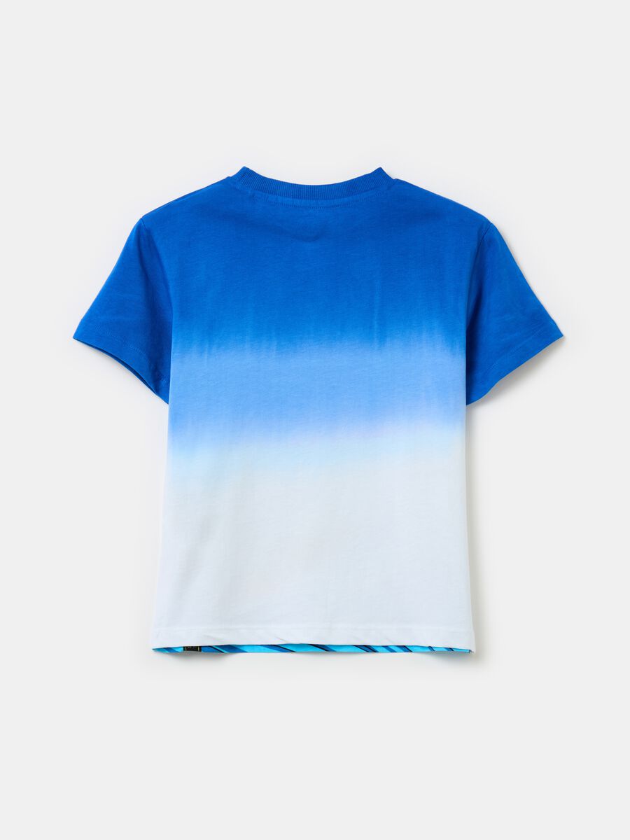 T-shirt with surfing shark print_1