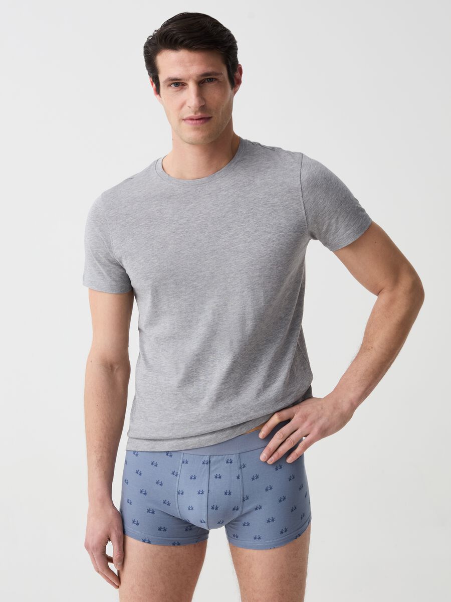 Three-pack boxer shorts with crab print_0