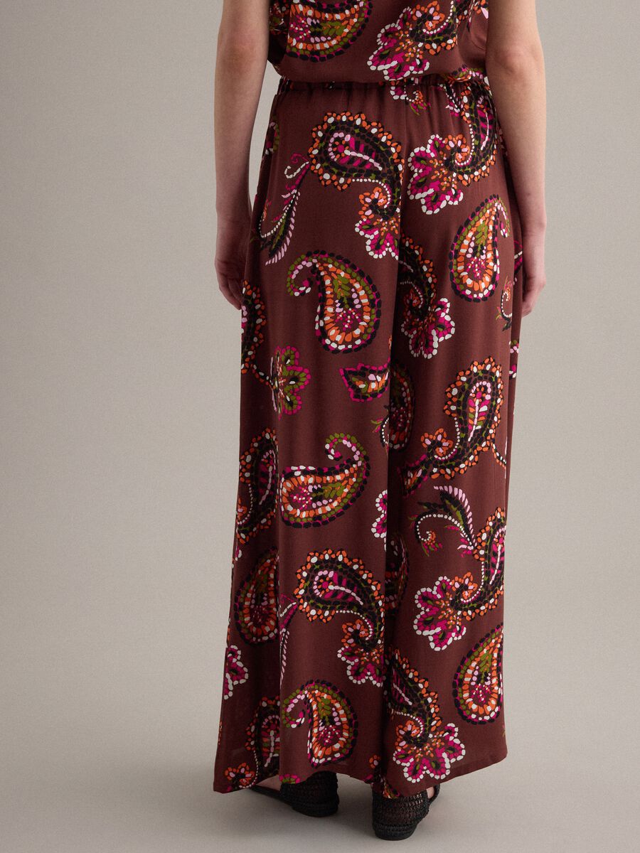 Brown pure viscose palazzo trousers_2