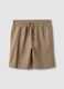 Beige cotton-linen blend pyjama shorts, regular fit_0