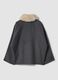 Grey wool and viscose-blend shacket with faux-fur collar_2