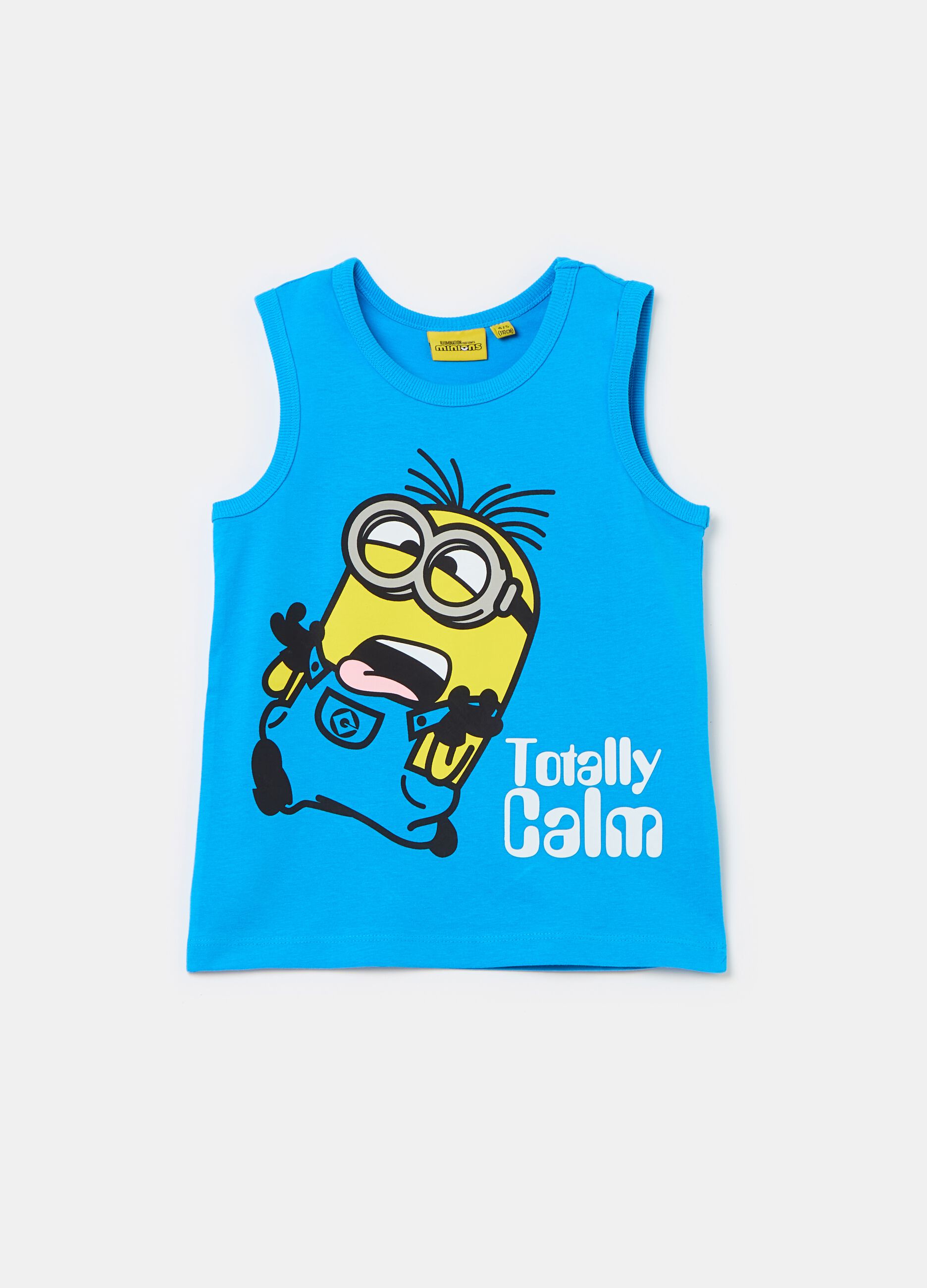 Cotton tank top with Minions print