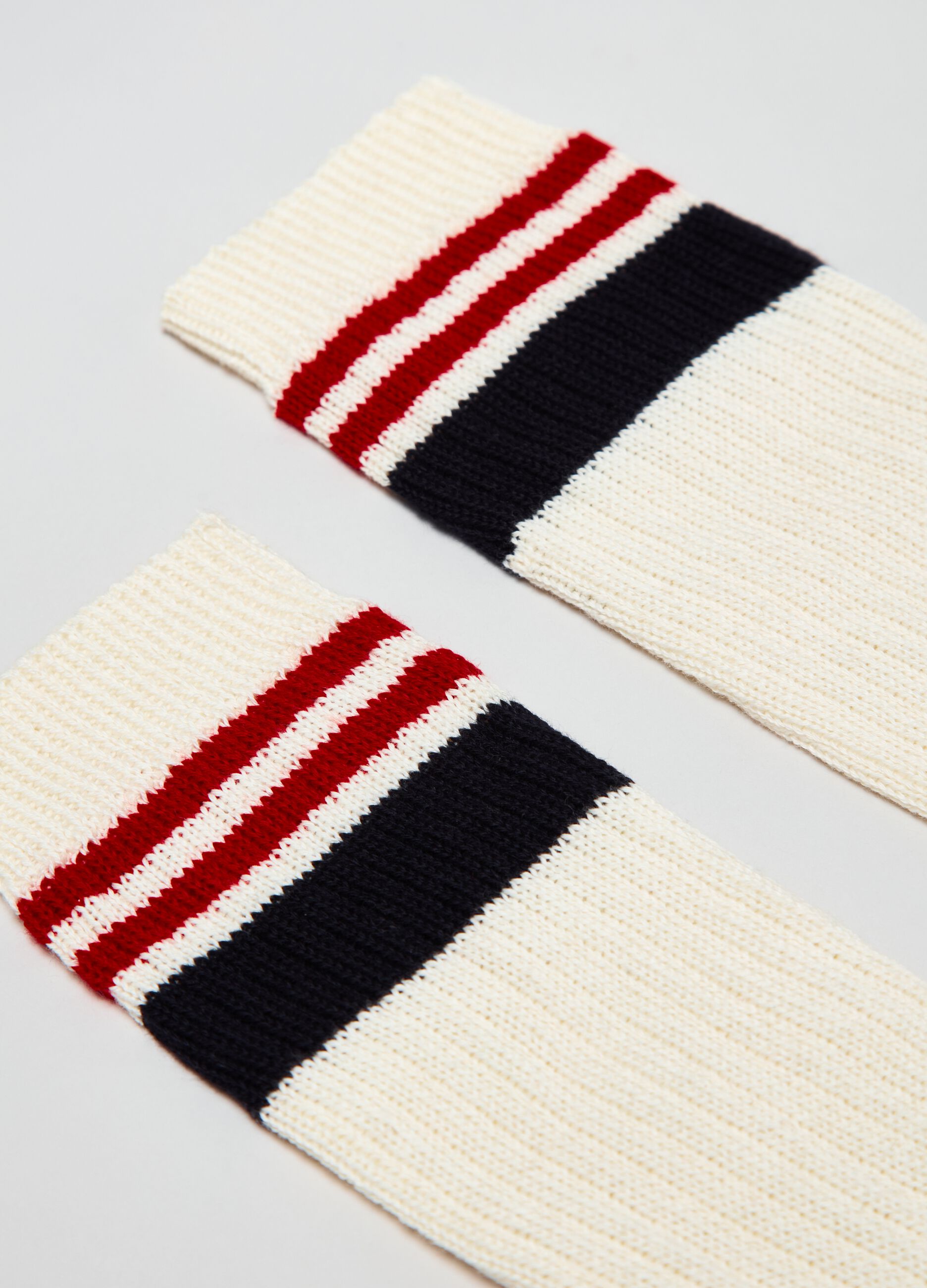 Socks with ribbed cotton