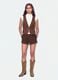 Brown stretch studded waistcoat, regular fit_1