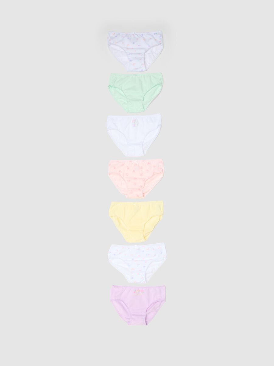 Girl's multicolour pure cotton brief multipack, regular fit_0