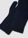 Guanti blu in puro cashmere a costine_1