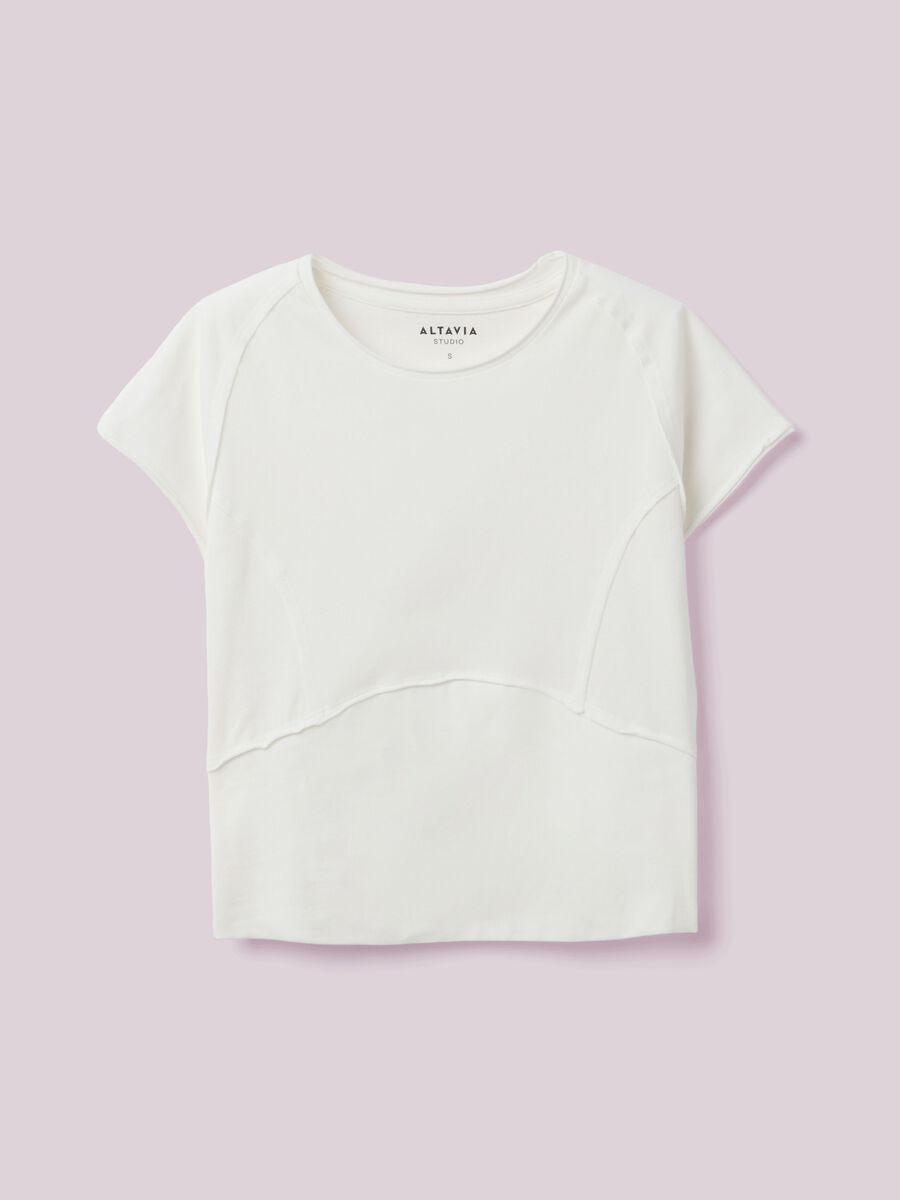 Cropped T-shirt with exposed seams ALTAVIA STUDIO_4