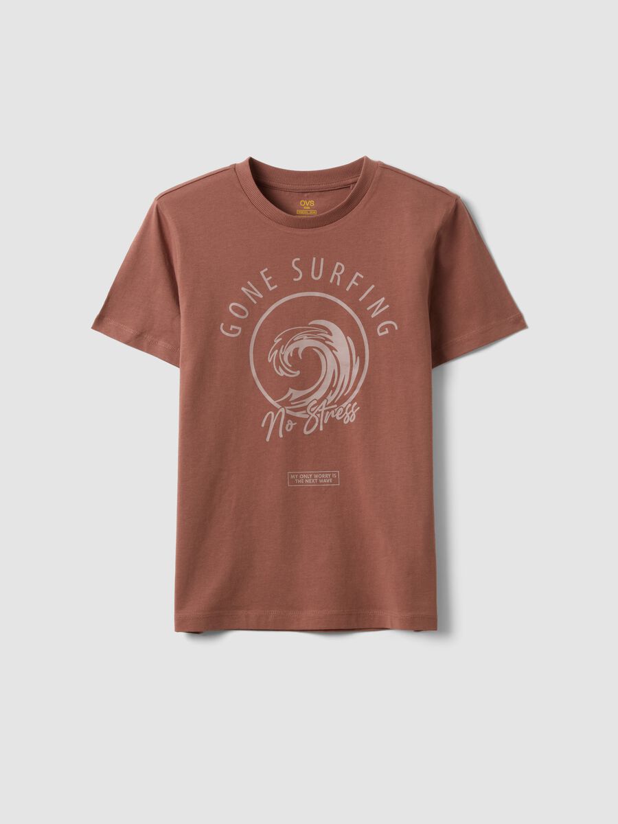 Green short-sleeve T-shirt in pure organic cotton_0