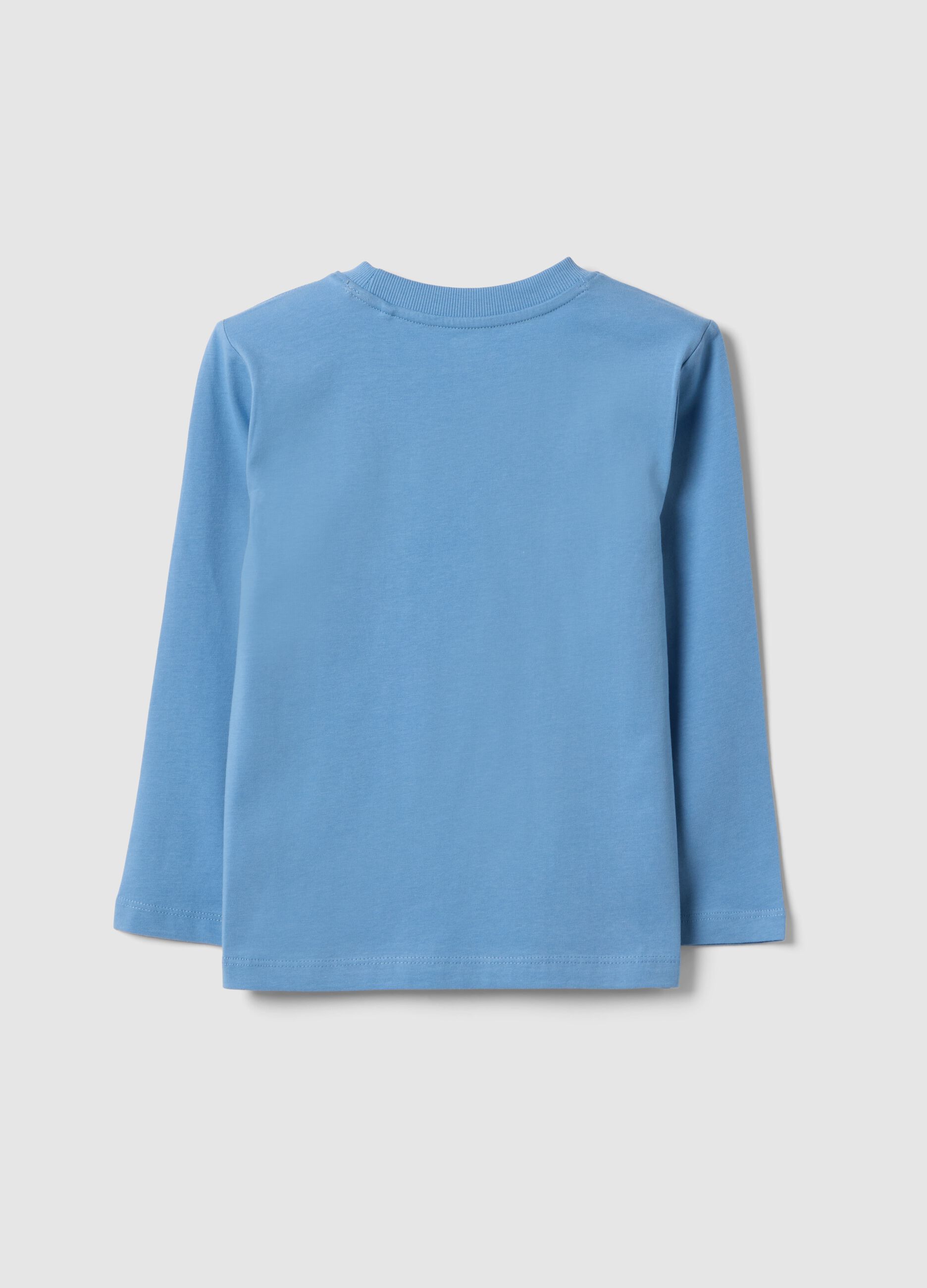 &Pi;&alpha;&iota;&delta;&iota;&kappa;ό &mu;&pi;&lambda;&epsilon; T-shirt &alpha;&pi;ό 100% &beta;&alpha;&mu;&beta;ά&kappa;&iota; &mu;&epsilon; &sigma;&tau;ά&mu;&pi;&alpha; &alpha;&upsilon;&tau;&omicron;&kappa;ί&nu;&eta;&tau;&omicron;, regular &epsilon;&phi;&alpha;&rho;&mu;&omicron;&gamma;ή