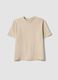 Beiges T-Shirt aus reiner Baumwolle in Regular Fit_4