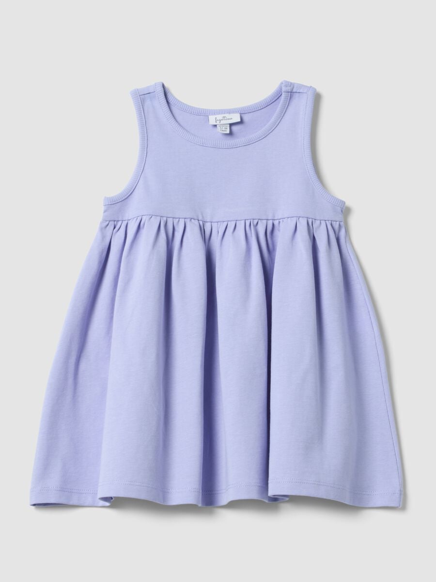 Purple organic cotton mini dress_0