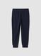 Blue fleece jogger trousers, regular fit_2