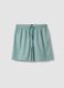 Green striped organic cotton pyjama shorts_4