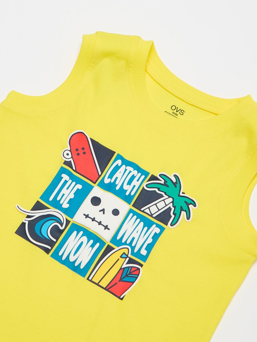 Camiseta de tirantes con estampado tropical surf_2