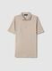 Polo bege regular fit em puro algod&atilde;o_4