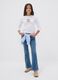 Girls&rsquo; blue flared stretch-cotton jeans_0