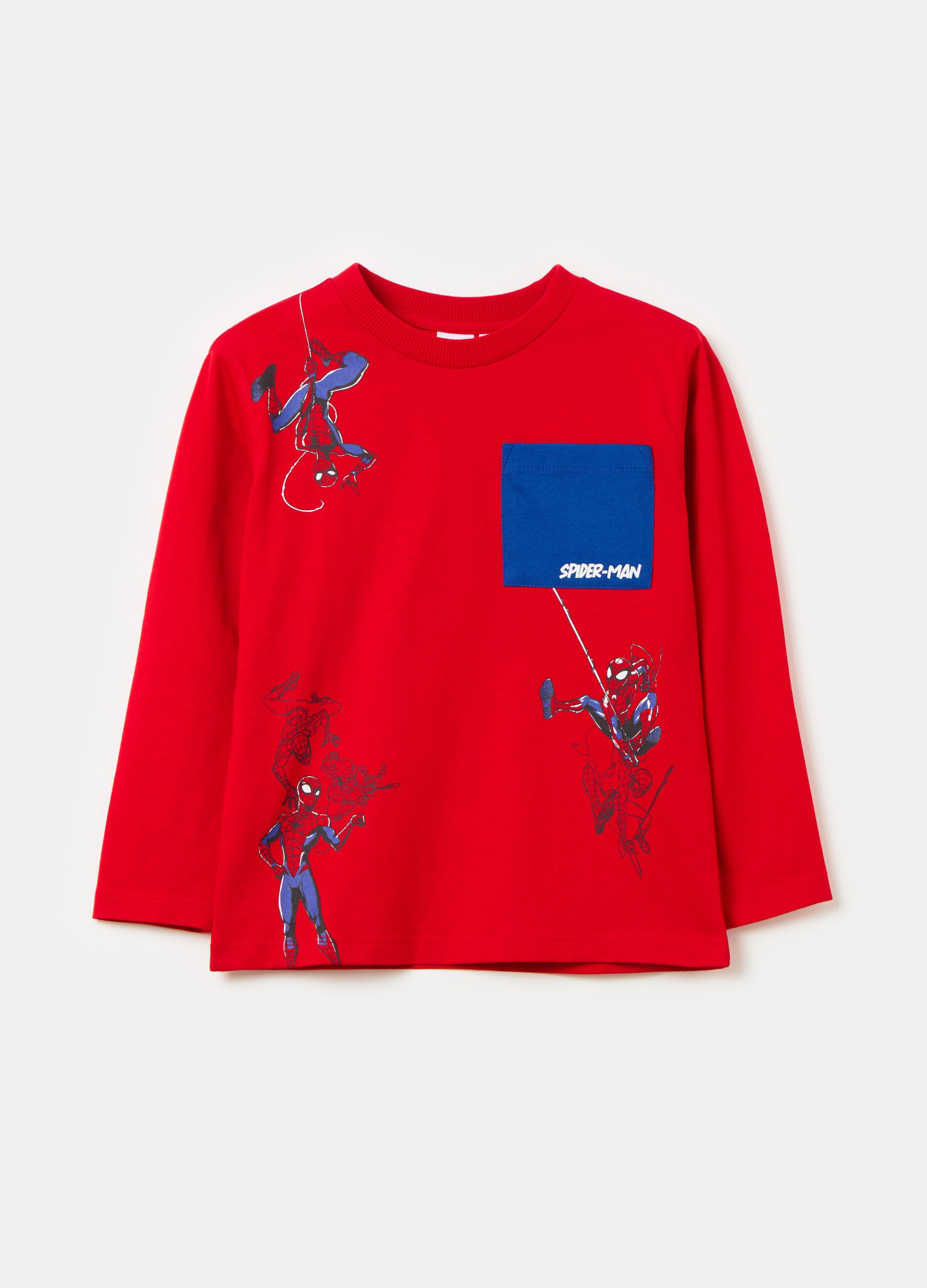 T-shirt with pocket and Spider-Man print