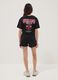 Girls&rsquo; black pure cotton shorts, regular fit_1