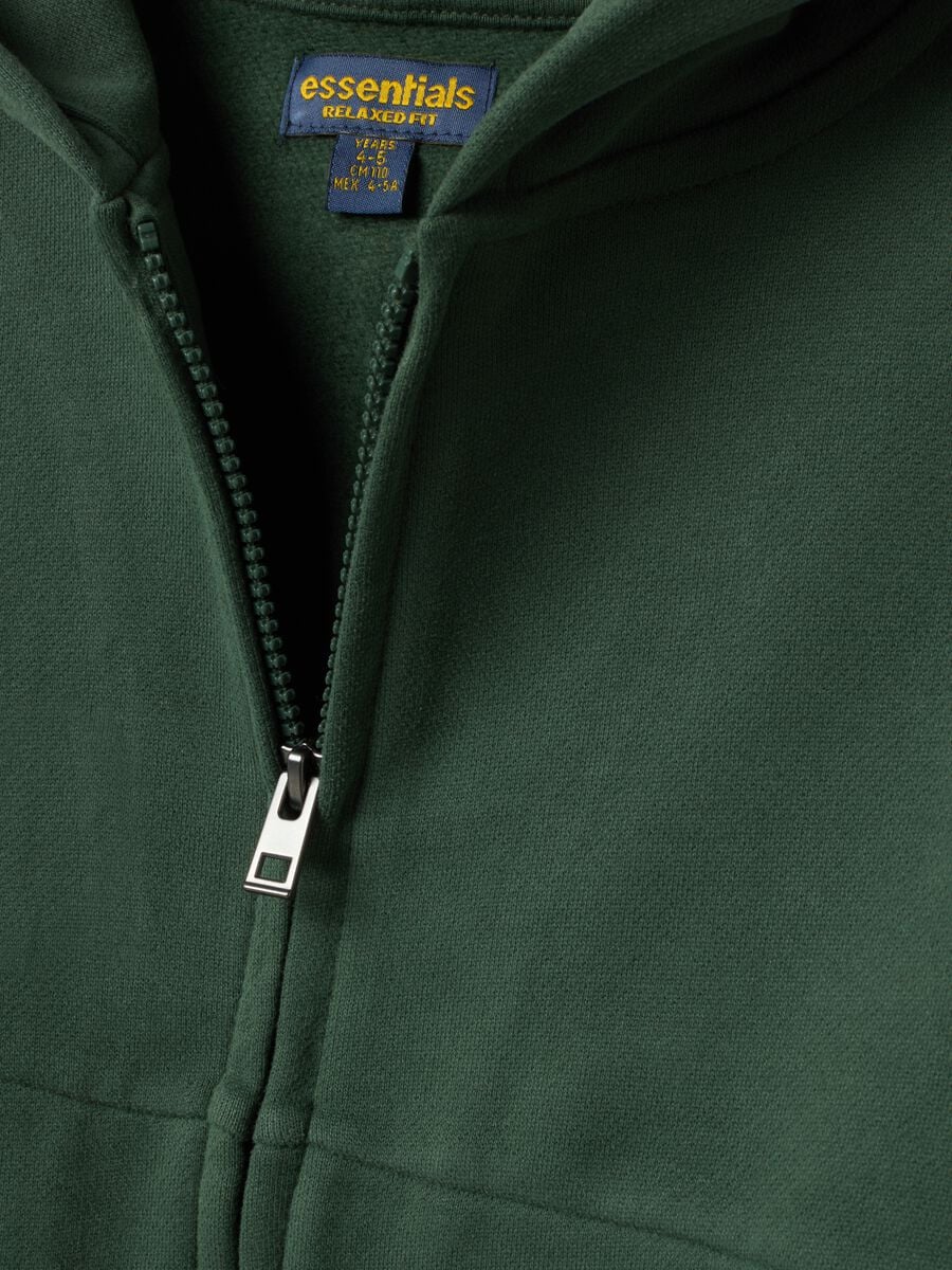 Green organic cotton hoodie in a relaxed fit_3